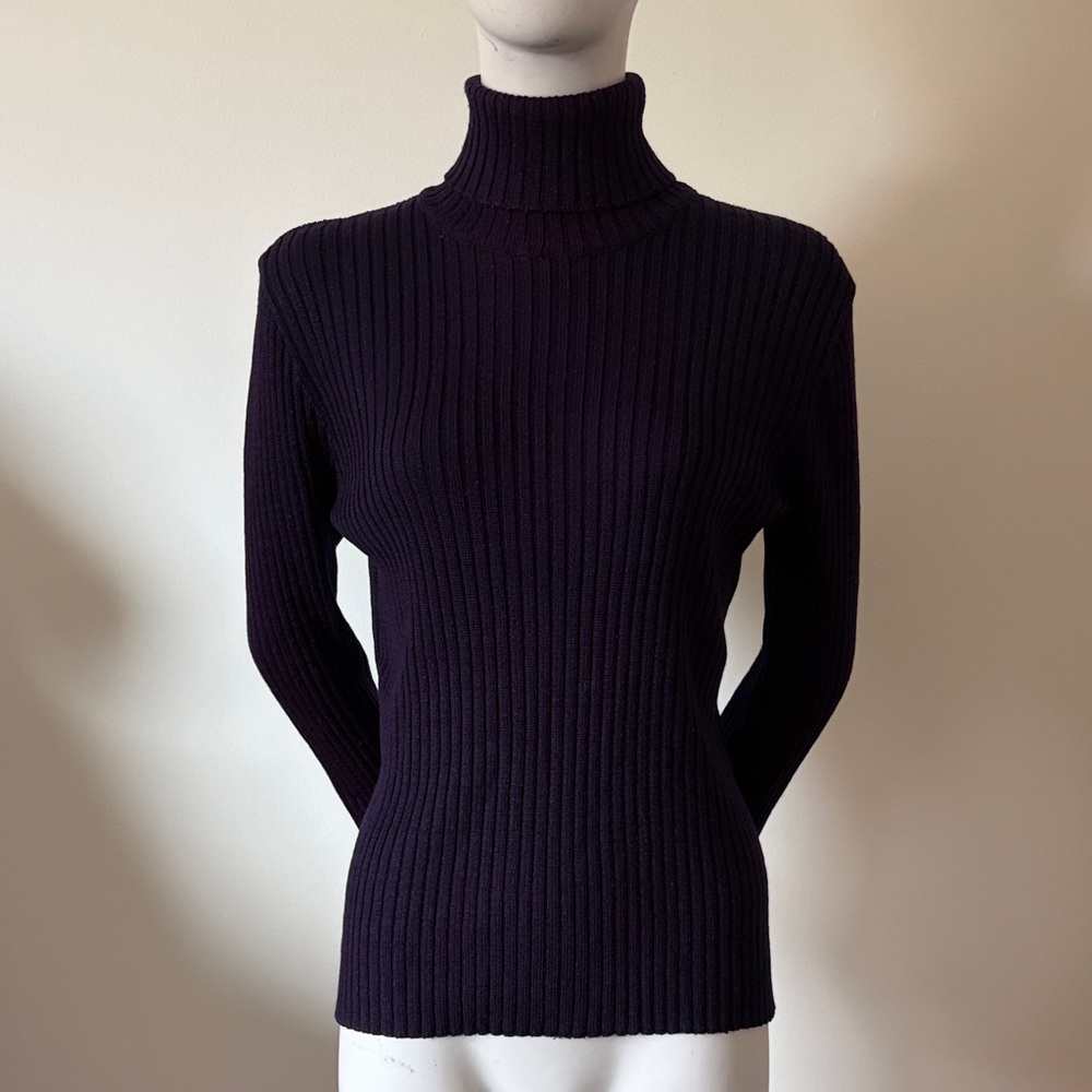 Vintage Roos Atkins Purple Ribbed Sweater